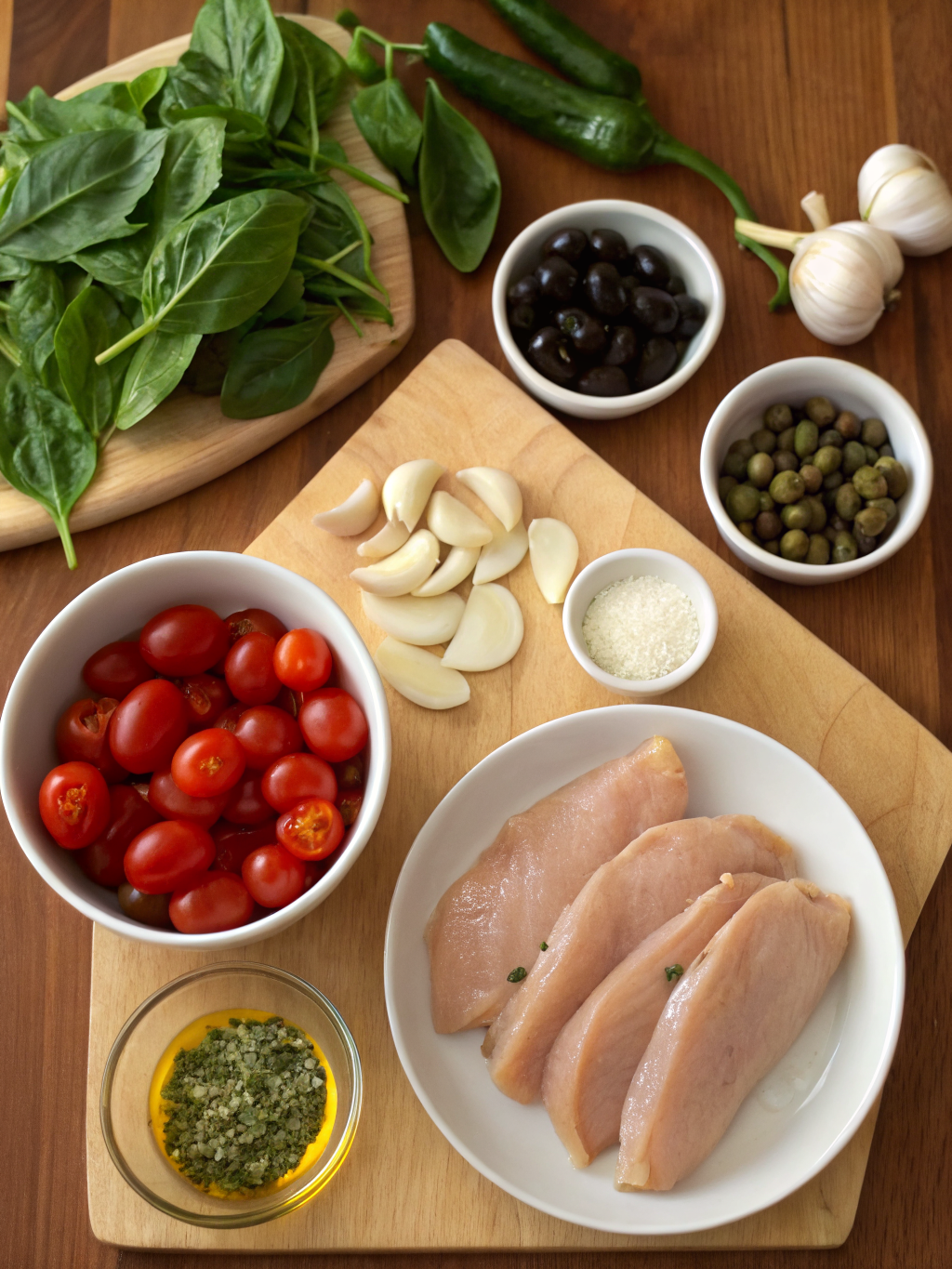 Tuscan Chicken Recipe ingredients