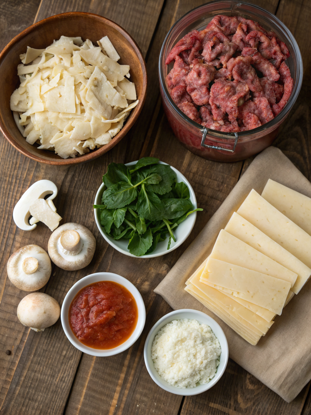 Beef Lasagna Recipe ingredients