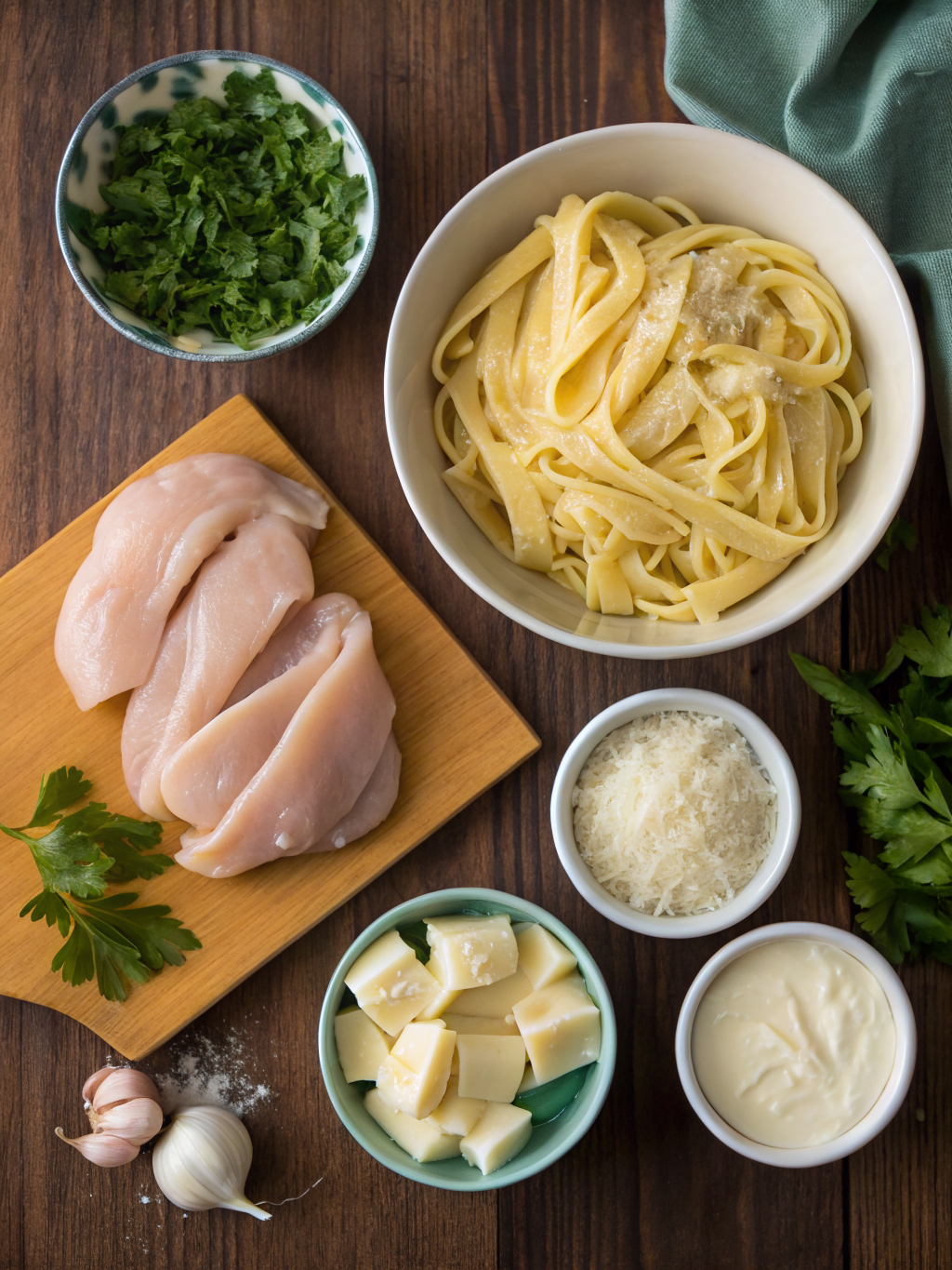 Chicken Alfredo Pasta ingredients