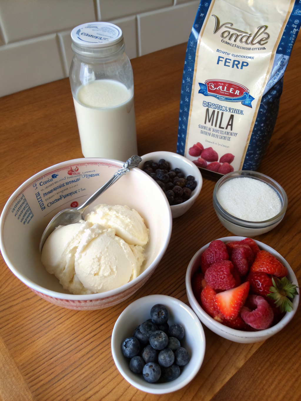 Homemade Ice Cream ingredients