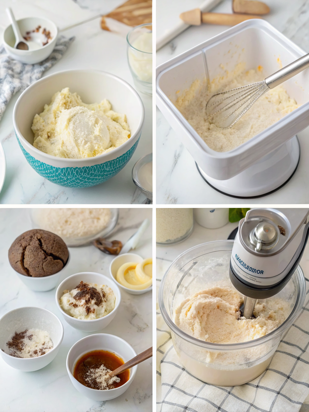 Homemade Ice Cream preparing steps